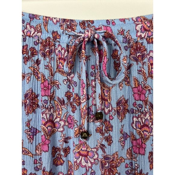 Arnhem Christina Maxi Skirt Pink Iris Floral Tiered Boho Peasant Spell Size M 12 - Picture 9 of 15